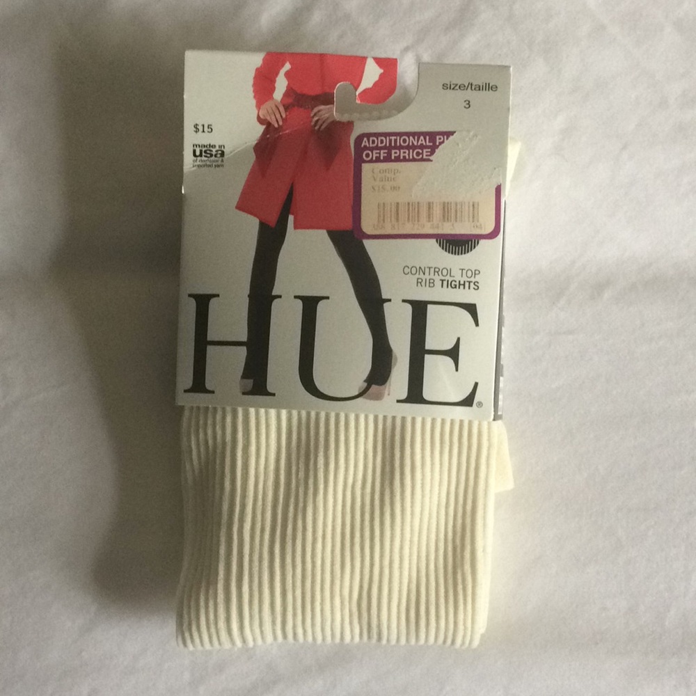 Ivory Ribbed Tights